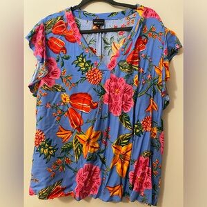 Jones New York Plus Size Tropical Top Size 1X